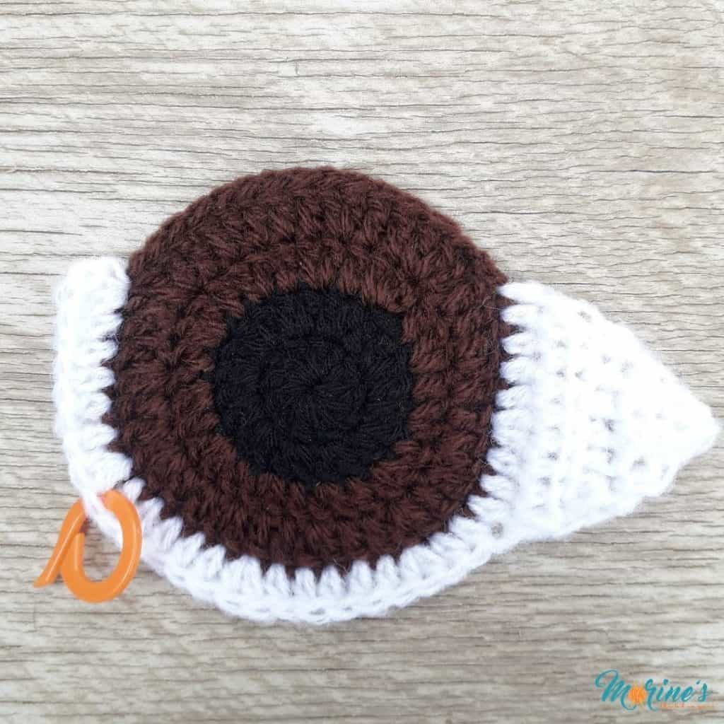 Crochet eye applique