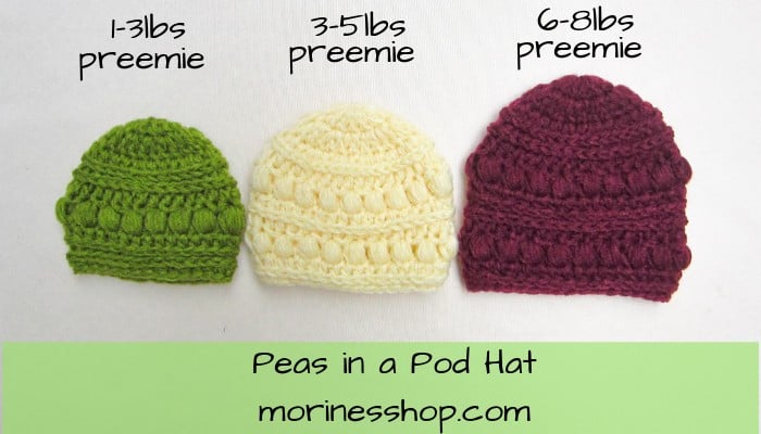 Peas in a pod hat- A free crochet baby hat pattern by Morine's Shop