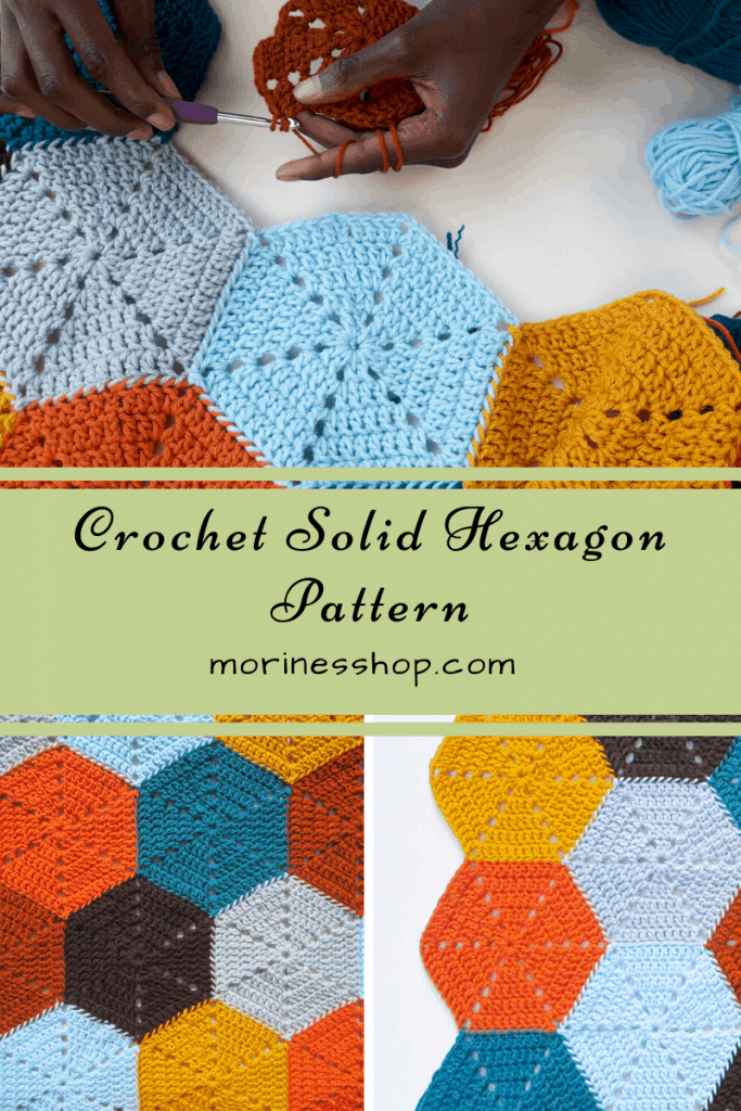 Crochet solid hexagon pattern- Morine's Shop