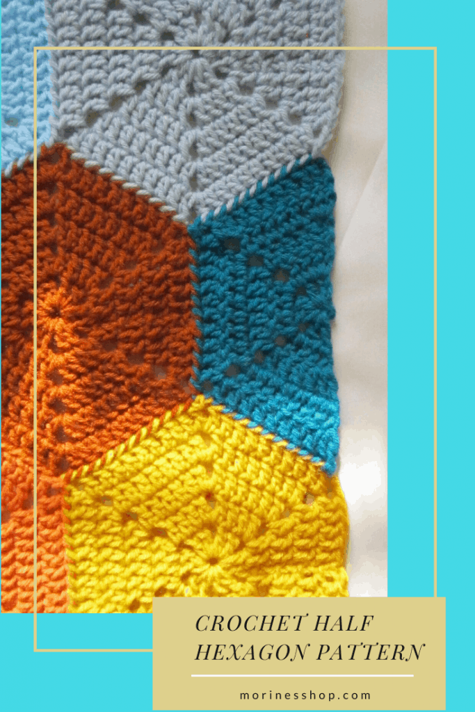 How to crochet a half hexagon. Learn how to crochet a half hexagon with these simple, easy to follow instructions with picture tutorials. Applicable to all yarn weights and hook sizes.