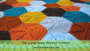 The Lexie Hexie Blanket pattern is a free crochet pattern that uses hexagon & half hexagon motifs to make a modern crochet baby blanket #CrochetBlanket #CrochetThrow #CrochetAfghan #CrochetMotif #MotifBlanket #CrochetHexagon