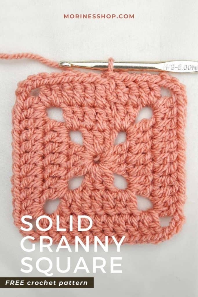 Learn how to crochet the solid granny square with this detailed step-by-step photo tutorial perfect for beginners and experienced crocheters #GrannySquare #CrochetGrannySquare #SolidGrannySquare #GrannySquareTutorial #GrannySquarePattern