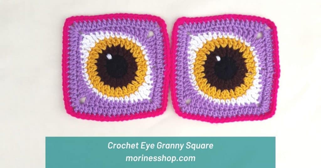 This is a free crochet Eye Granny Square pattern. There are so many fun uses for it; from cushions, tops or even throws! The ideas are endless.