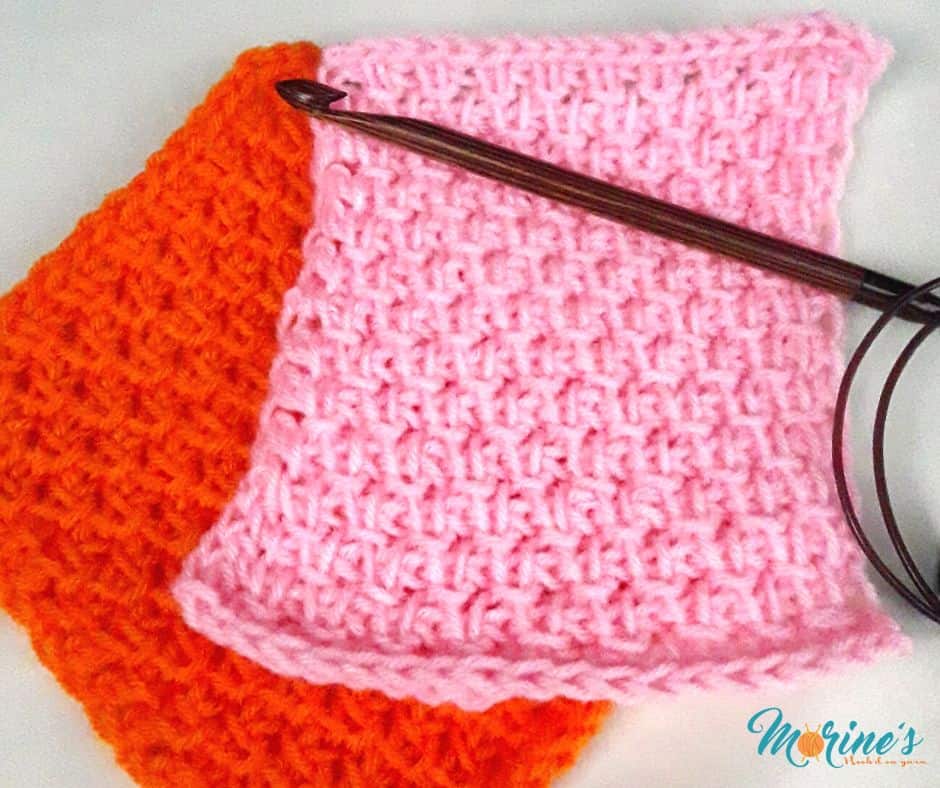 This week, our squares will be made using the gorgeous staggered yarn over stitch. The stitch does take a bit of getting used o but once you have it, it's a breeze. This yarn over pattern is worked over 2 stitches. 