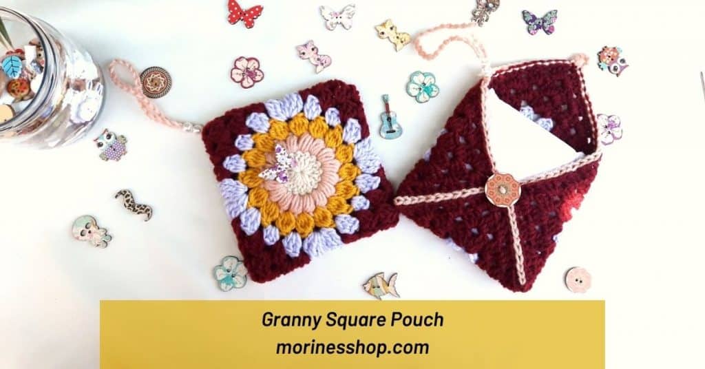Crochet a darling granny square pouch using this free pattern that also has a tutorial on how to turn any size granny square into a pouch.