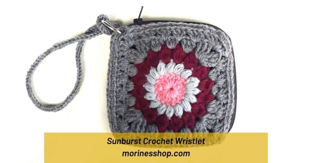 The Sunburst Crochet Wristlet is a unique zipper pouch demanding your full attention thanks to the lovely texture and a soft romantic hue. Wear it alone or stash it in a tote with your essentials; it's the perfect accessory.