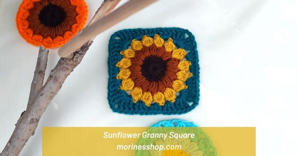 Learn how to crochet the sunflower granny square, aka the sunburst granny square. Made in just 4 rounds, this simple crochet motif looks fabulous in sunflower colours and just as gorgeous in all shades.