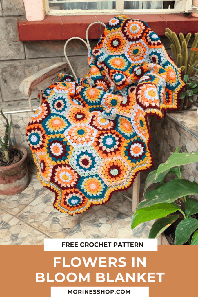 Flowers in Bloom is a lovely crochet hexagon blanket sure to comfort and brighten your world with it's unique blend of colour and texture.